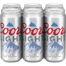 Coors Light 6 pack Cans