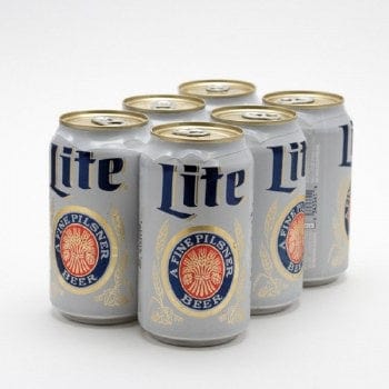 Miller Light 6 pack cans